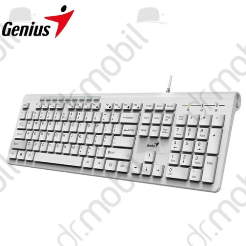 Billentyűzet Genius SlimStar 230 billentyűzet (HU, USB, fehér)